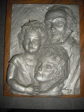 Quadro scultura  peltro