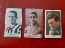 Lotto di 3 Figurine Anteguerra, Calcio R. Porta, ciclismo Beccali, Bovet, 