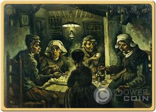 POTATO EATERS Vincent capolavori moneta d'oro 1/500 oz 1$ Tokelau 2022