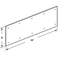 6x34 pollici Piastra in nichel