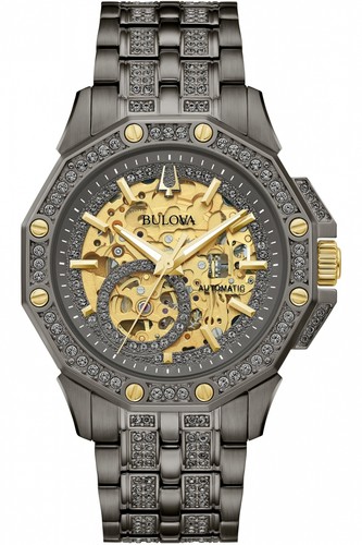 Bulova grey mens analogue - mens,