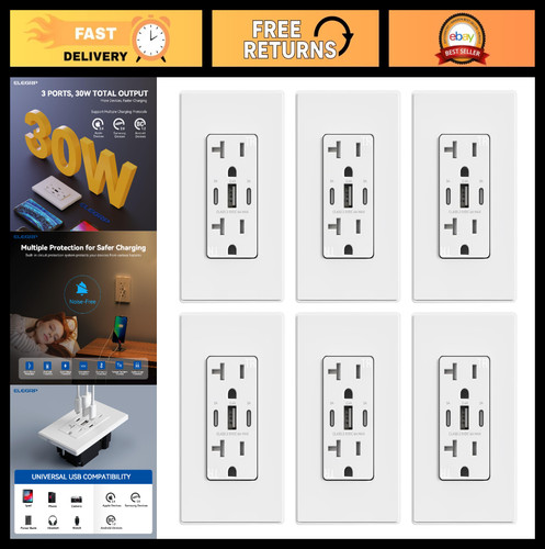 Prese usb parete 30w - 30w,,