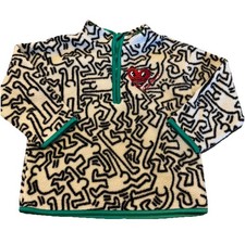 Felpa sherpa in pile con zip ricamata H&M x Keith Haring bambino taglia 4 5 6
