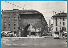 Bologna Porta S. Vitale Fiat 600 FG cartolina vintage postcard MA2404