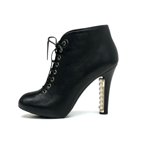Chanel stivaletti pelle - stivaletti,