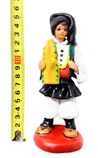 Arte Sarda OMETTO CERAMICA ARTIGIANALE COSTUME SARDO BISACCIA CM 15X7  R.CARBONI