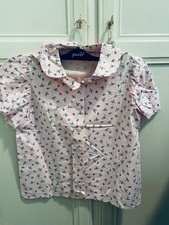 Camicetta fatta a mano con stoffa orinale Naj Oleari anni 80 , nuova