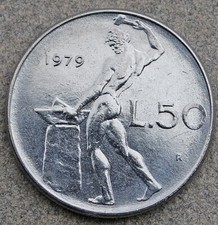 1979 R Italy 50 Lire KM# 95.1