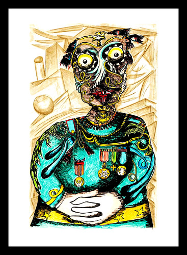 Enrico baj serigrafia - enrico,