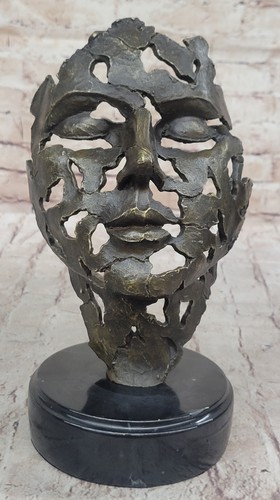 Statua bronzo maschera viso
