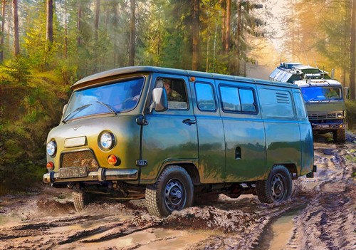 Zvzeda 3644 uaz 3909 - 3644, 1/35