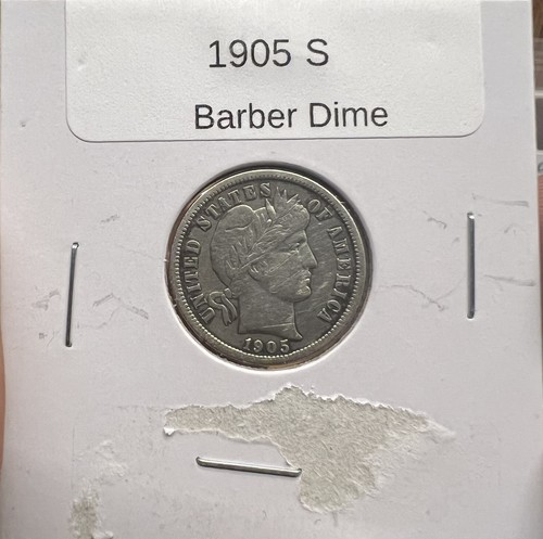 1905 barber dime extra - barber,