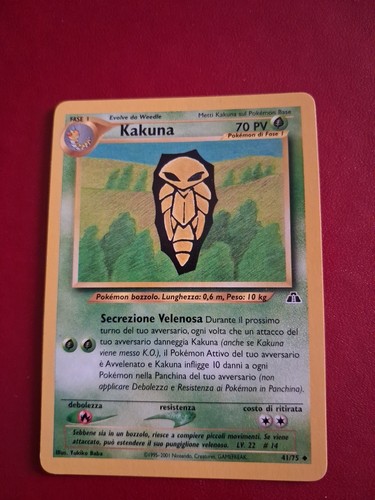 Carta pokémon kakuna - carta,
