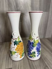 Coppia vasi vite maiolica