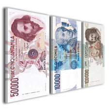 Quadri su tela Lira stampe su tela canvas moderne moneta euro soldi