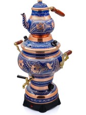 %100 Rame Samovar Blue TEA