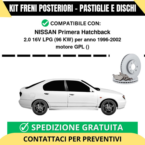 Kit freni posteriori nissan - freni,
