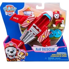 Paw Patrol Air Rescue Aereo di Soccorso Pompieri con Personaggio di Marshall con