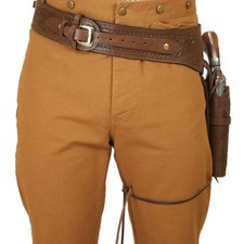Cintura western in pelle con