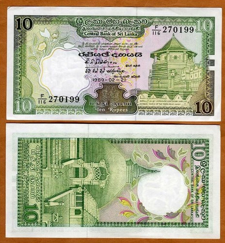 Sri lanka rupie 1989 - lanka,, 10