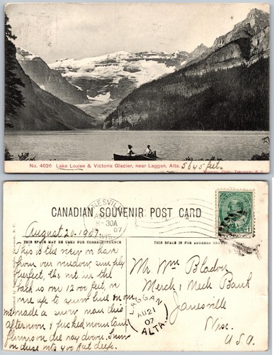 Cartolina lake louise victoria - louise,