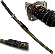 KATANA ORNAMENTALE SPADA GIAPPONESE per DA ARREDAMENTO in SETA NERA ARREDAMENTO