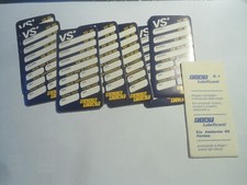 OLIO FIAT LUBRICANTI VS+  -  LOTTO 10 ADESIVI CAMBIO OLIO CON VELINA - ANNI 70