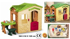 Casetta per bambini con tavolo - casetta,