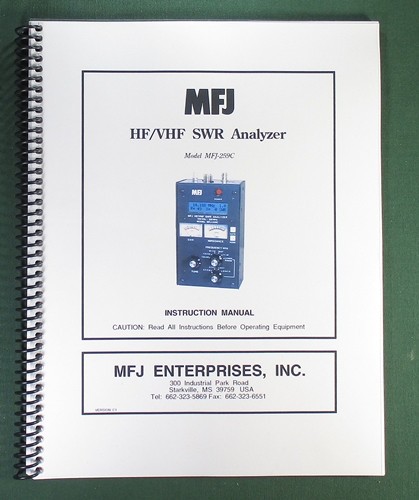 Mfj 259c swr - swr, analizzatore