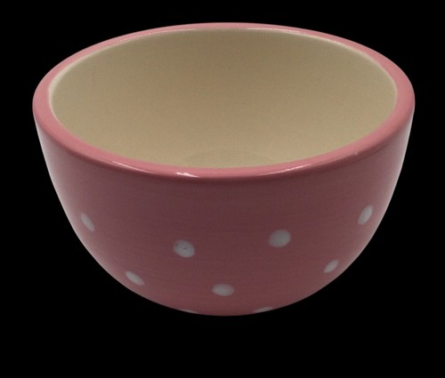 Ciotola ceramica rosa pois - ceramica,