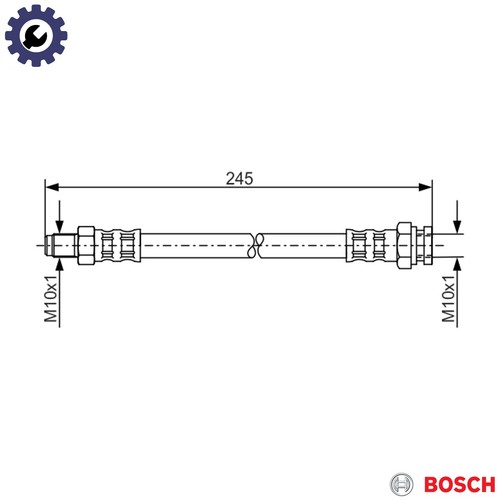 Tubo freno 987 - 1, 476