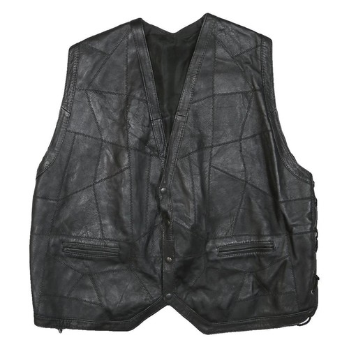 Uomo nero pelle giacca bottoni - uomo,