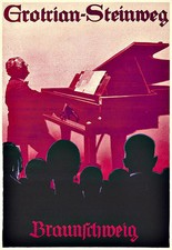 Art Ad Grotrian Steinweg pianoforti pianoforte deco poster stampa