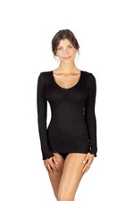 Maglia manica lunga in Lana e Seta EGi Colore Nero
