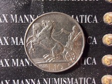 REGNO D'ITALIA VITTORIO EMANUELE III 10 LIRE 1930 BIGA ARGENTO cod. VITEMAIII-16