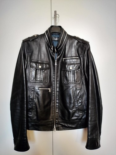 Giubbotto pelle stile biker - pelle,