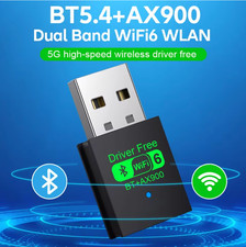 AX900 USB 2in1 WiFi 6 Bluetooth 5.3 Adattatore Dongle 2.4G & 5GHz Dual Band WLAN