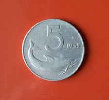 5 LIRE 1955 ERRORE - ROTTURA