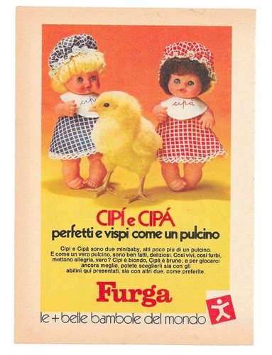 Pubblicità anni bambole - anni, 70