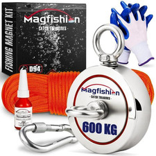 Magnete da pesca 600 kg Ø94 mm + corda 20 m