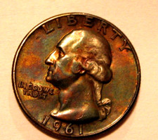 1961 WASHINGTON QUATER TONED