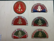 Vigili del fuoco Vintage stemmi lotto Distintivi Avva Volontario permanente