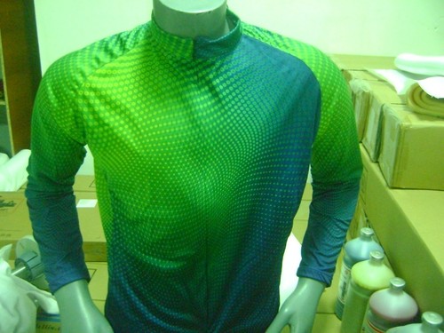 Maglia bici blu gialla techno - maglia,