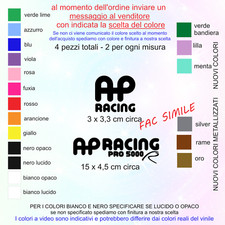 4 ADESIVI AP RACING PINZE