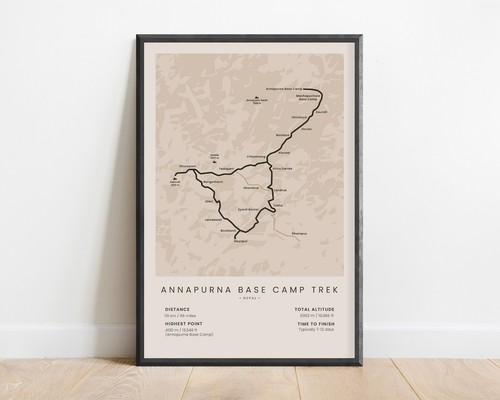 Poster mappa trek campo base - poster,