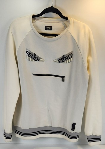 Felpa bianca fendi monster - felpa,