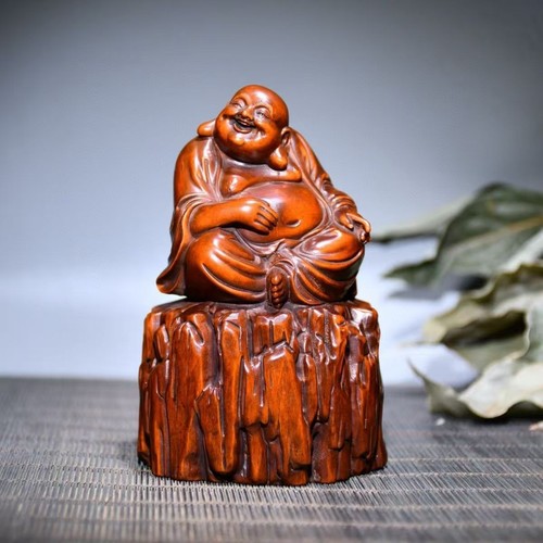 Statua buddha intagliato legno - buddha,