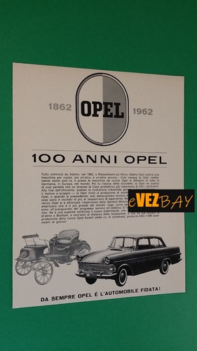 Pubblicità 1962 opel 100 - pubblicità,