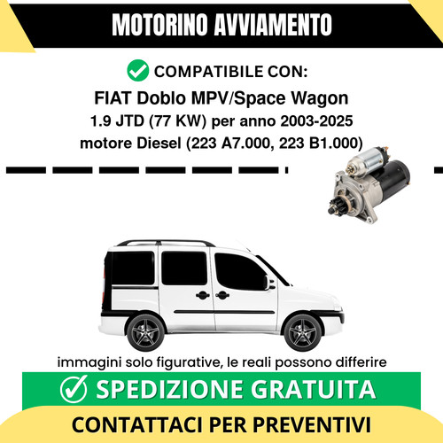 Motorino avviamento fiat doblo - fiat,