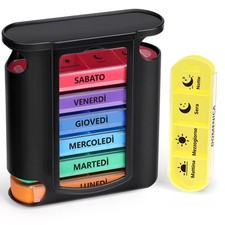 Portapillole Settimanale ITALIANO, Portapillole Giornaliero Grande, Porta Pillol